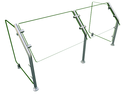Hatco ES31-48 Flav-R-Shield ES31 Food Shield Self Service 48W x 18D x 22H Heat Tempered Glass Construction