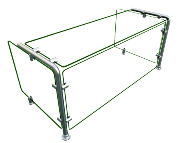 Hatco EP11-03618 Flav-R-Shield EP11 Food Shield Full Service 36W x 18D x 18H Heat Tempered Glass Construction