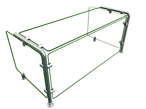 Hatco EP11-03618 Flav-R-Shield EP11 Food Shield Full Service 36W x 18D x 18H Heat Tempered Glass Construction