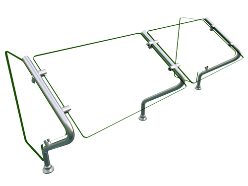 Hatco ES67-48 Flav-R-Shield ES67 Food Shield self service 48W x 20D x 22H heat tempered glass construction