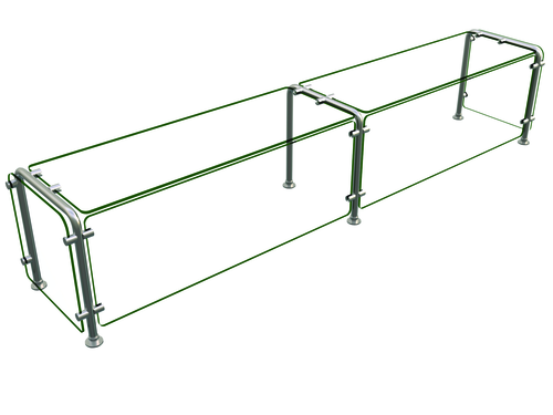 Hatco ED20 Flav-R-Shield Food Shield Full Service 84W x 15D x 18H Heat Tempered Glass Construction