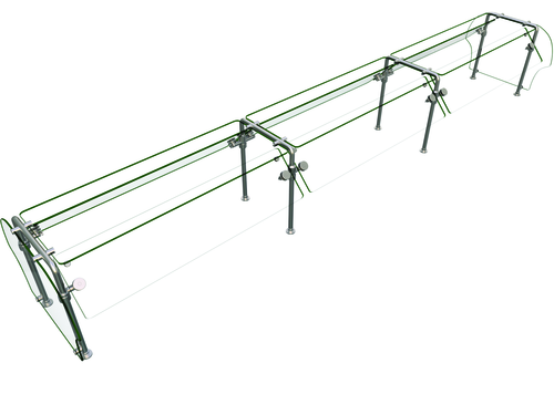 Hatco ES92-144 Flav-R-Shield ES92 Food Shield Double Sided Self Service 144W x 38D x 23H Heat Tempered Glass