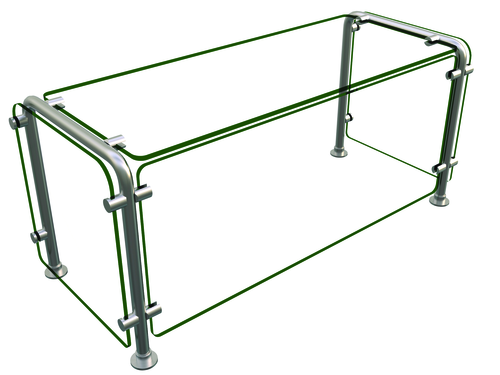 Hatco ED20-03615 Flav-R-Shield ED20 Food Shield Full Service 36W x 15D x 18H Heat Tempered Glass Construction