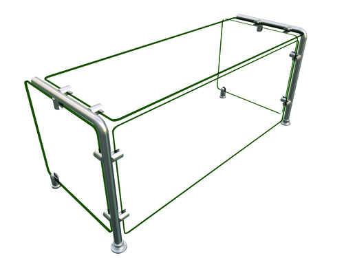 Hatco EP11-03615 Flav-R-Shield EP11 Food Shield 36W x 15D x 18H Heat Tempered Glass NSF Certified Made in USA