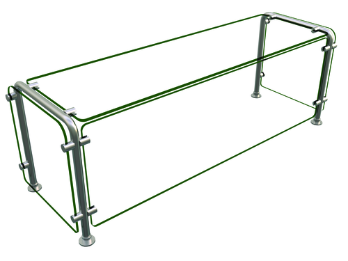 Hatco ED20 Flav-R-Shield Food Shield Full Service 48W x 15D x 18H Heat Tempered Glass NSF Certified Made in USA