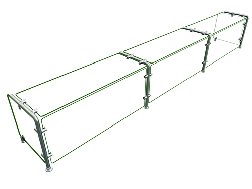 Hatco EP11 Flav-R-Shield Food Shield Full Service 108W x 15D x 18H Heat Tempered Glass NSF Certified