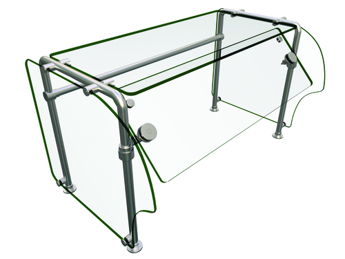 Hatco ES90-36 Flav-R-Shield ES90 Food Shield Self-Service 36W x 24D x 22H Heat Tempered Glass Construction
