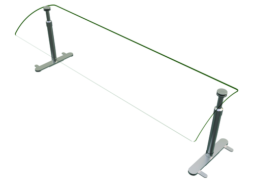 Hatco EP950-60-1 Flav-R-Shield EP950 Portable Food Shield 60W x 14D Adjustable Acrylic Panel NSF Certified USA