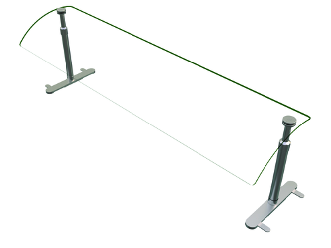 Hatco EP950-60-1 Flav-R-Shield EP950 Portable Food Shield 60W x 14D Adjustable Acrylic Panel NSF Certified USA