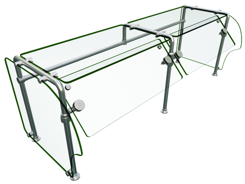 Hatco ES90-60 Flav-R-Shield ES90 Food Shield Self-Service 60W x 24D x 22.63H Heat Tempered Glass Construction