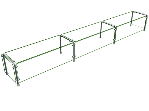 Hatco ED20-14418 Flav-R-Shield ED20 Food Shield Full Service 144W x 18D x 18H Heat Tempered Glass Construction