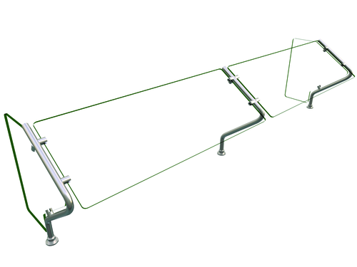 Hatco ES67-84 Flav-R-Shield ES67 Food Shield Self Service 84W x 20D x 22H Heat Tempered Glass Construction