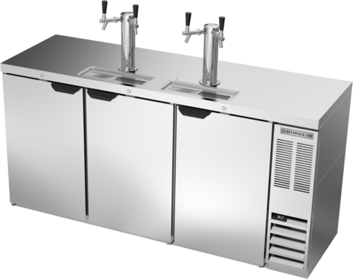 Beverage Air DD72HC-1-S Draft Beer Cooler 72W Stainless Steel Self Contained Refrigeration 3 Keg Capacity