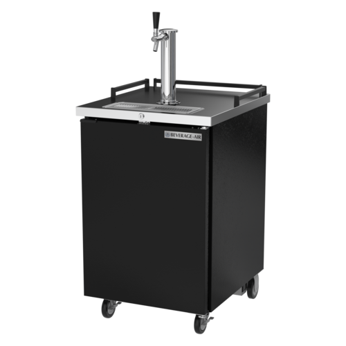 Beverage Air BM23HC-B Draft Beer Cooler Portable 24W 766 cu ft Self Closing Door One Keg Capacity Black Stainless Steel