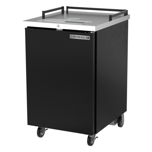 Beverage Air BM23HC-B-28 Draft Beer Cooler Portable 24W 766 cu ft Self Closing Door Black Stainless Steel