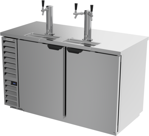 Beverage Air DD58HC-1-S Draft Beer Cooler 59W 29D 21.86 cu ft 2 Doors 3 Keg Capacity Stainless Steel