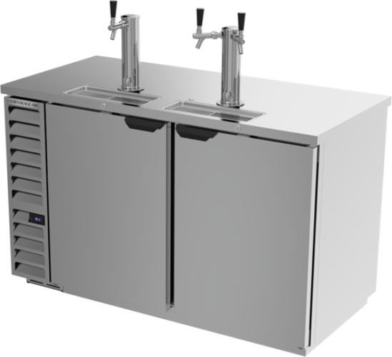 Beverage Air DD58HC-1-S Draft Beer Cooler 59W 29D 21.86 cu ft 2 Doors 3 Keg Capacity Stainless Steel