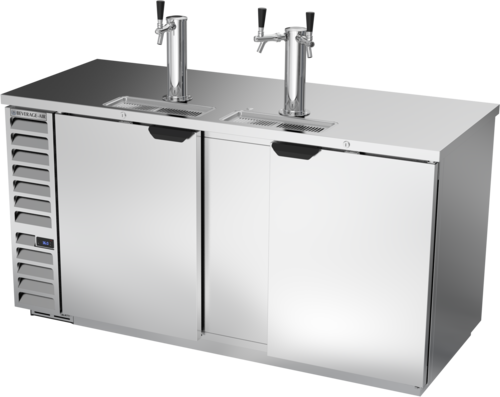 Beverage Air DD68HC-1-S Draft Beer Cooler 69W 29D 25.93 cu ft 2 Doors 3 Keg Capacity Stainless Steel Top
