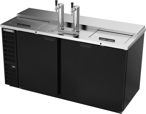 Beverage Air DD68HC-1-C-B Draft Beer Cooler Club Top 69W 28D 25.93 cu ft 2 Doors 3 Keg Capacity Black Stainless Steel