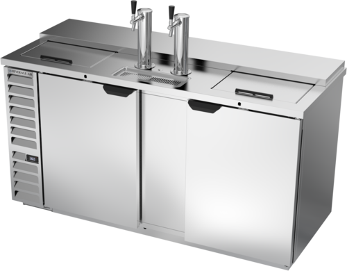 Beverage Air DD68HC1CS Draft Beer Cooler Club Top 69W 28D 25.93 cu ft 2 Doors 3 Keg Capacity Stainless Steel