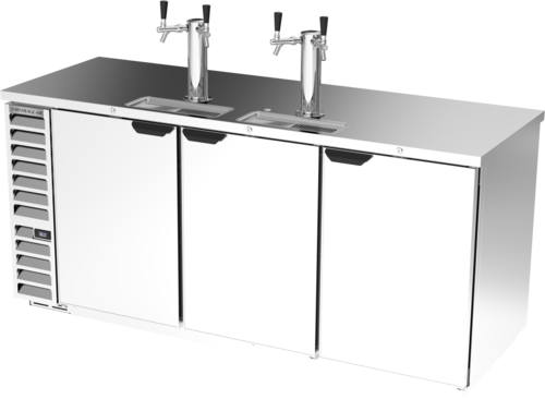 Beverage Air DD78HC-1-S Draft Beer Cooler 79W 29D 33.59 cu ft 3 Doors 4 Keg Capacity Stainless Steel Top