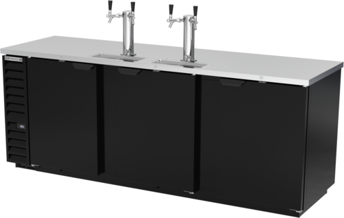 Beverage Air DD94HC-1-B Draft Beer Cooler 95W 29D 37.82 cu ft 3 Doors 5 Keg Capacity Black Stainless Steel