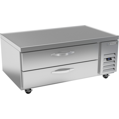 Beverage Air WTRCS52HC Worktop Cook Stand Refrigerator 52 inch One Section 9.58 cu ft with Drawers and Stainless Steel Top
