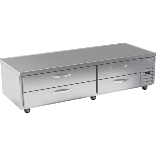 Beverage Air WTRCS84HC Worktop Cook Stand Refrigerator Two Section 84 Inch 17.46 Cu Ft with Drawers and Stainless Steel Top