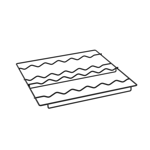 Beverage Air 412-075D-02 Curved Wine Rack Black for MMRR49 Holds 12 Bottles 5 Shelves per Door Section