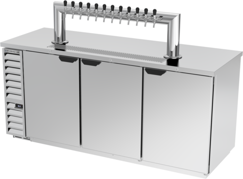 Beverage Air DD78HC-1-S-12T Draft Beer Cooler 79W 28D 33.59 cu ft 3 Doors 4 Keg Capacity Stainless Steel