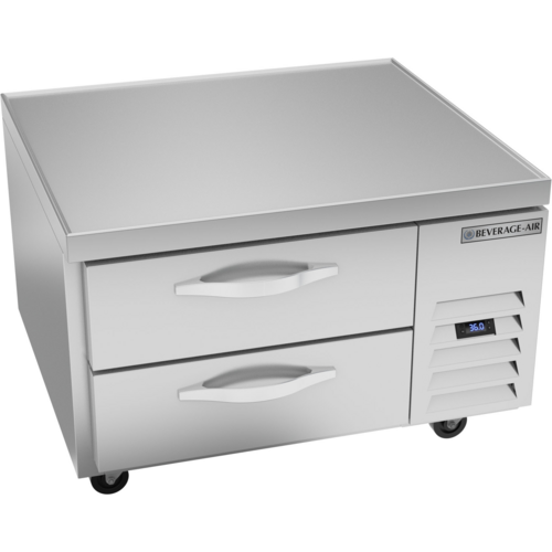 Beverage Air WTRCS36HC Worktop Cook Stand Refrigerator 36 inch One Section 5.64 cu ft with Drawers and Stainless Steel Top