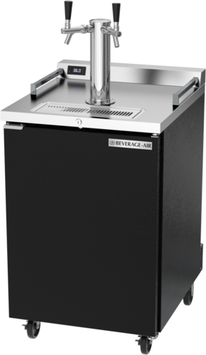 Beverage Air DZ24HC-1-B Dual Zone Wine and Beer Draft Cooler 24 Inch 744 Cu Ft Stainless Steel Top