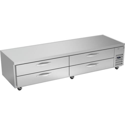 Beverage Air WTRCS96HC Worktop Cook Stand Refrigerator Two Section 96W 2042 cu ft with Drawers and Stainless Steel Top