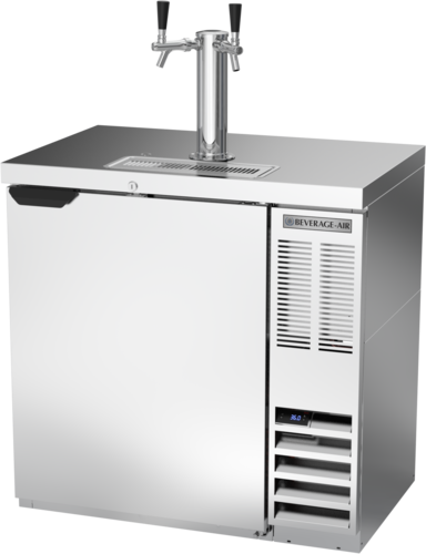 Beverage Air DD36HC-1-S Draft Beer Cooler 36 Inch Wide Stainless Steel Self Contained Refrigeration