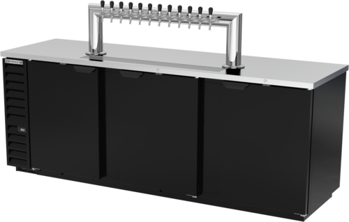 Beverage Air DD94HC-1-B-12T Draft Beer Cooler 95W 29D 37 cu ft 3 Doors 5 Keg Capacity Black Stainless Steel