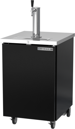 Beverage Air DD24HC-1-B Draft Beer Cooler 24W 30D 766 cu ft 1 Door 1 Keg Capacity Black Stainless Steel