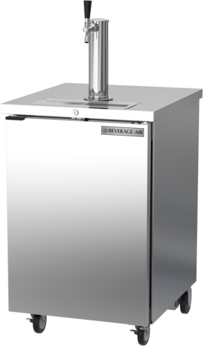 Beverage Air DD24HC-1-S Draft Beer Cooler 24 Inch Wide Stainless Steel Self Contained Refrigeration
