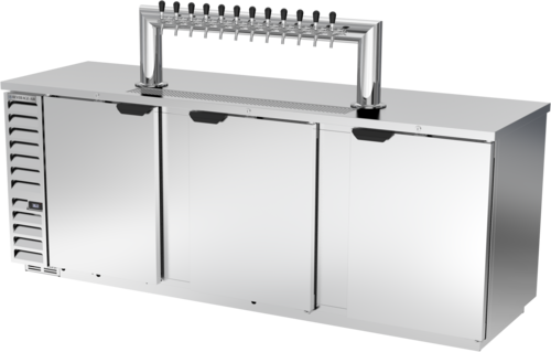 Beverage Air DD94HC-1-S-12T Draft Beer Cooler 95W 29D 37.82 cu ft 3 Doors 5 Keg Capacity Stainless Steel