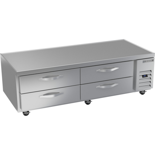 Beverage Air WTRCS72HC Worktop Cook Stand Refrigerator Two Section 72W 1451 cu ft with Drawers and Stainless Steel Top