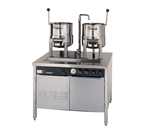 Groen 142838 Kettle Cabinet Assembly Electric Boiler with 20 Quart Kettles Hand Tilt Stainless Steel Construction