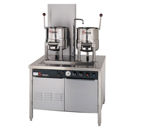 Groen 142837 Kettle Cabinet Assembly Direct Steam 20 Quart Kettles Hand Tilt Stainless Steel Construction UL NSF