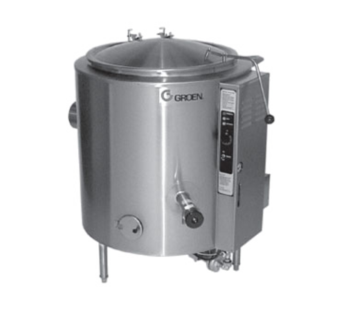 Groen AH/1E-100 Gas Kettle 100 Gallon 316 Stainless Steel Insulated Body 145000 BTU Made in USA