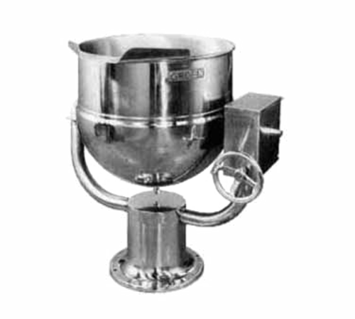 Groen D-20 Tilting Kettle Direct Steam 20 Gallon Capacity Manual Tilt 2/3 Jacket 316 Stainless Steel