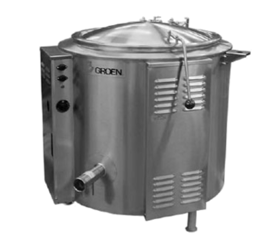 Groen EE-80 Electric Kettle 80 Gallon 2/3 Jacket Stainless Steel Insulated Tri-Leg Base 30 PSI