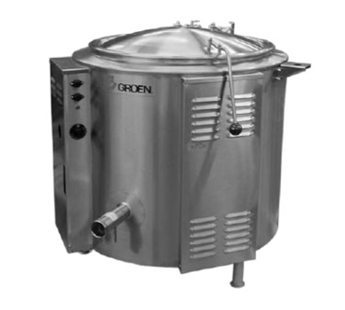 Groen EE-80 Electric Kettle 80 Gallon 2/3 Jacket Stainless Steel Insulated Tri-Leg Base 30 PSI