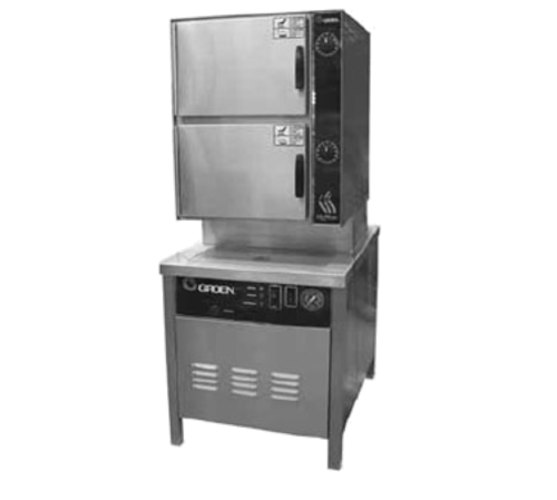 Groen HY-6SM HyPlus Pressureless Steamer Direct Steam 24 Inch Cabinet Base Stainless Steel Construction