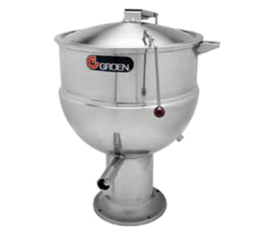 Groen PT-40 Kettle Direct Steam 40 Gallon Capacity 2/3 Jacket 316 Stainless Steel Liner 25 PSI