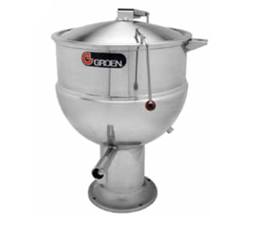 Groen PT-40 Kettle Direct Steam 40 Gallon Capacity 2/3 Jacket 316 Stainless Steel Liner 25 PSI
