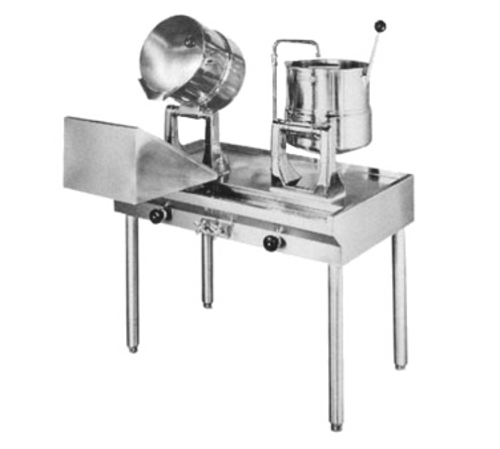 Groen 140312 Kettle Cabinet Assembly Direct Steam 40 Quart Kettles Hand Tilt Stainless Steel NSF