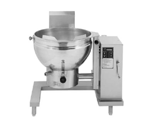 Groen DHS-40A Low-Height Tilting Kettle Gas 40 Gallon Capacity Crank Tilt 316 Stainless Steel Construction